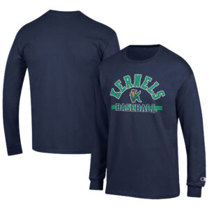 Men's Champion Navy Cedar Rapids Kernels Jersey Long Sleeve T-Shirt