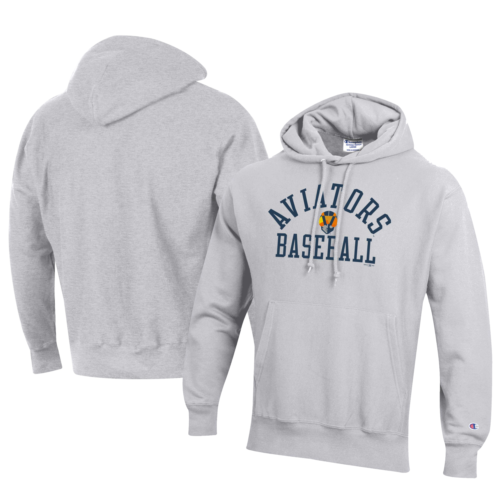 Men's Champion Gray Las Vegas Aviators Baseball Reverse Weave Pullover Hoodie - Image 6