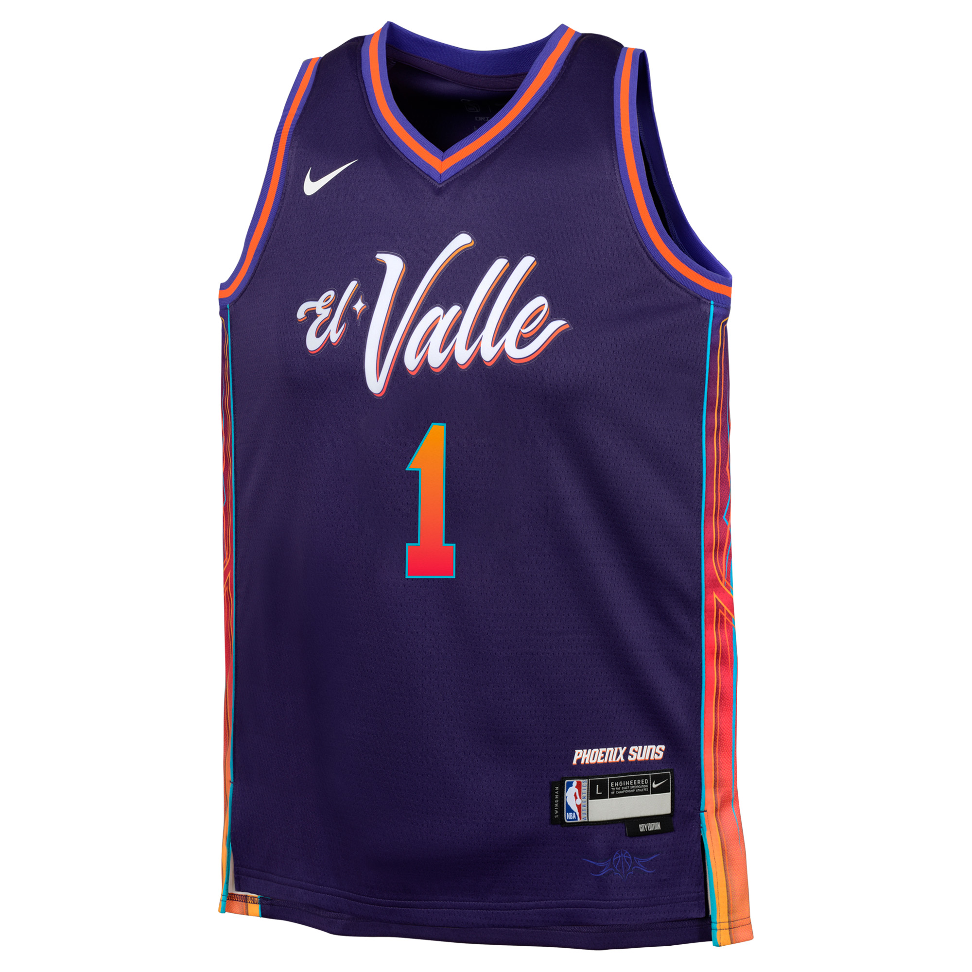 Youth Nike Devin Booker Purple Phoenix Suns Swingman Replica Jersey - City Edition - Image 3