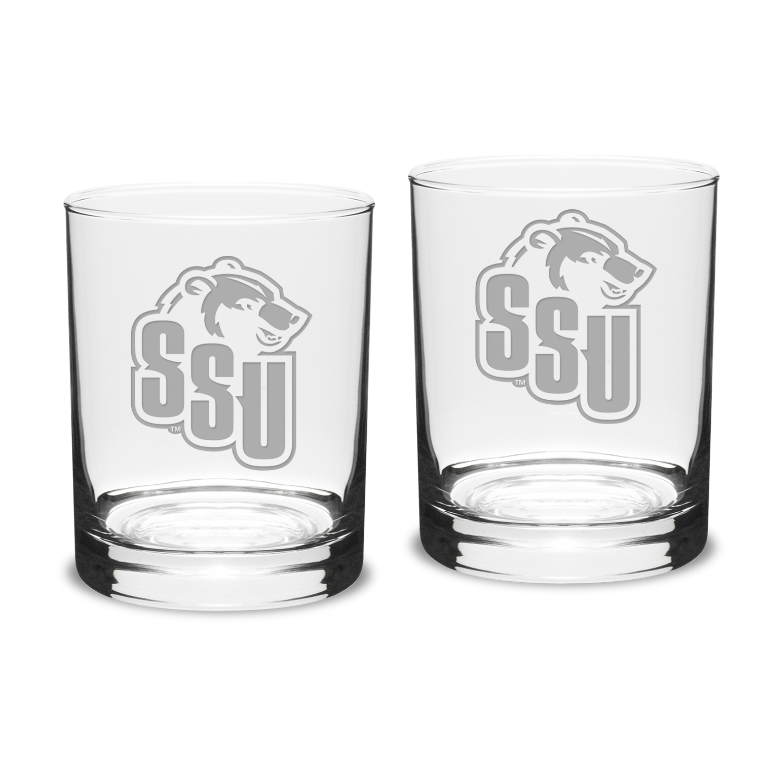 Shawnee State Bears 14oz. Two-Piece Classic Double Old-Fashioned Glass Set
