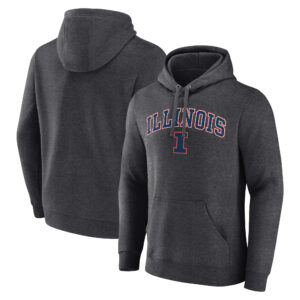 Men's Charcoal Illinois Fighting Illini Campus Pullover Hoodie