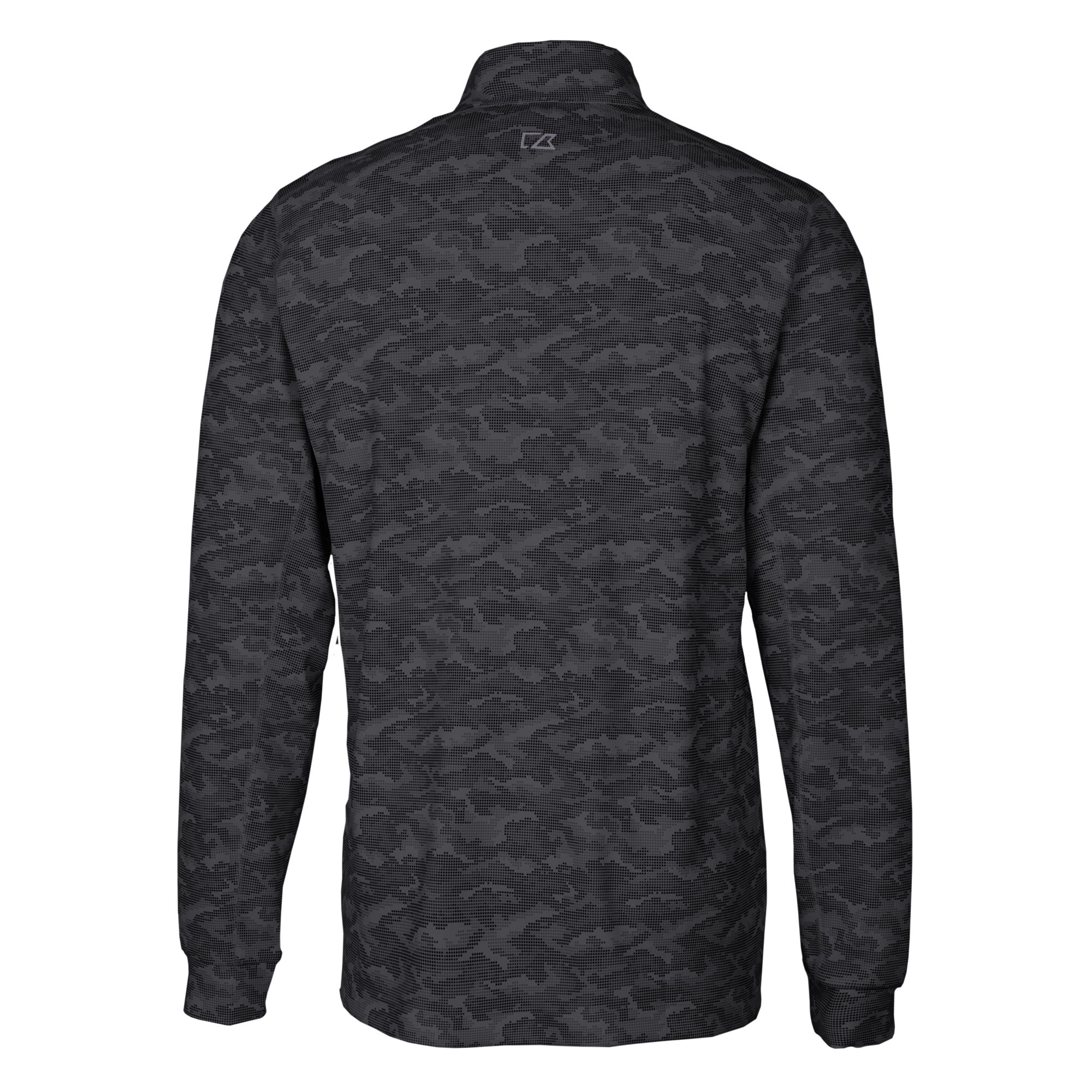 Men's Cutter & Buck Black Washington Commanders Helmet Traverse Camo Print Stretch Quarter-Zip Pullover Top - Image 7