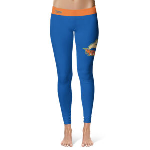 Women's Vive La Fete  Blue/Orange Morgan State Bears Plus Size Solid Design Yoga Leggings