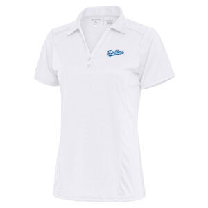 Women's Antigua White Tulsa Drillers Tribute Polo
