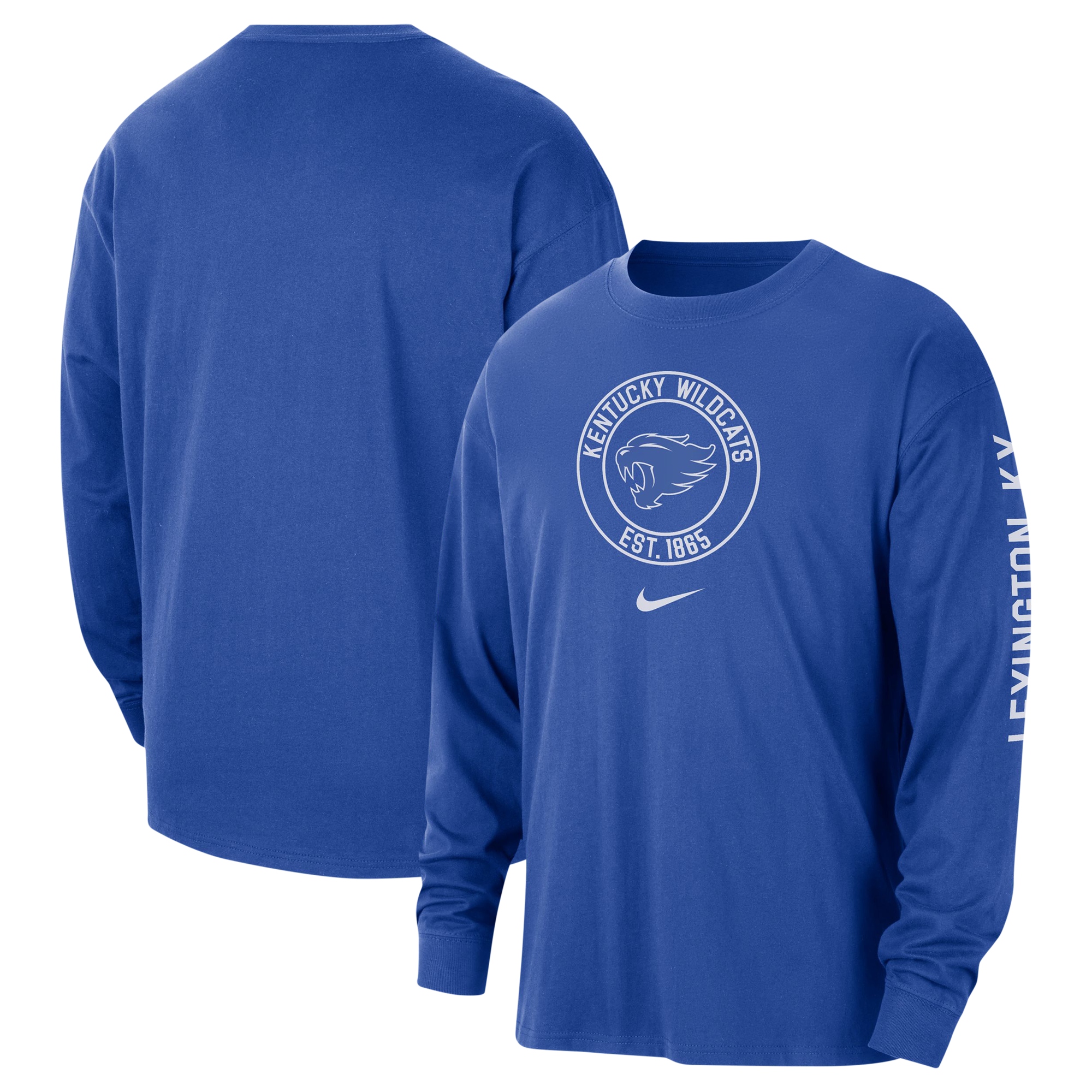 Men's Nike Royal Kentucky Wildcats Heritage Max90 Long Sleeve T-Shirt - Image 5