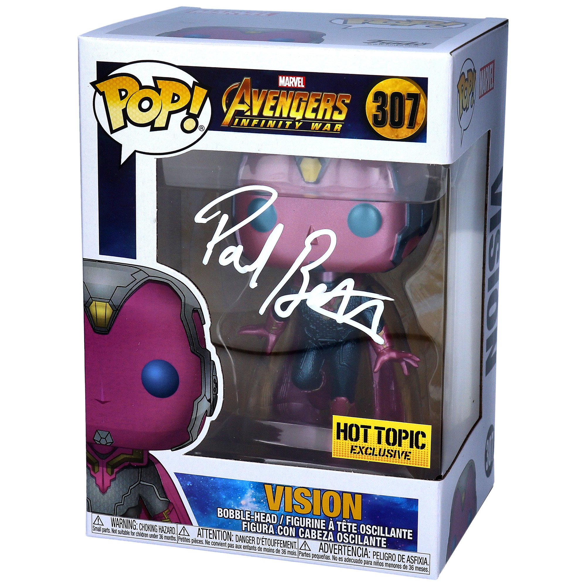 Paul Bettany Marvel Autographed Vision #307 Funko Pop! - Image 2