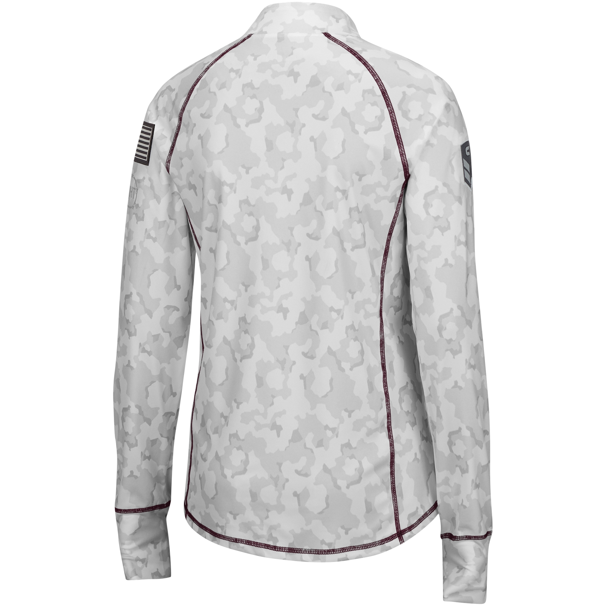 Women's Colosseum Camo Mississippi State Bulldogs OHT Military Appreciation Officer Arctic Lightweight Quarter-Zip Top - Image 8