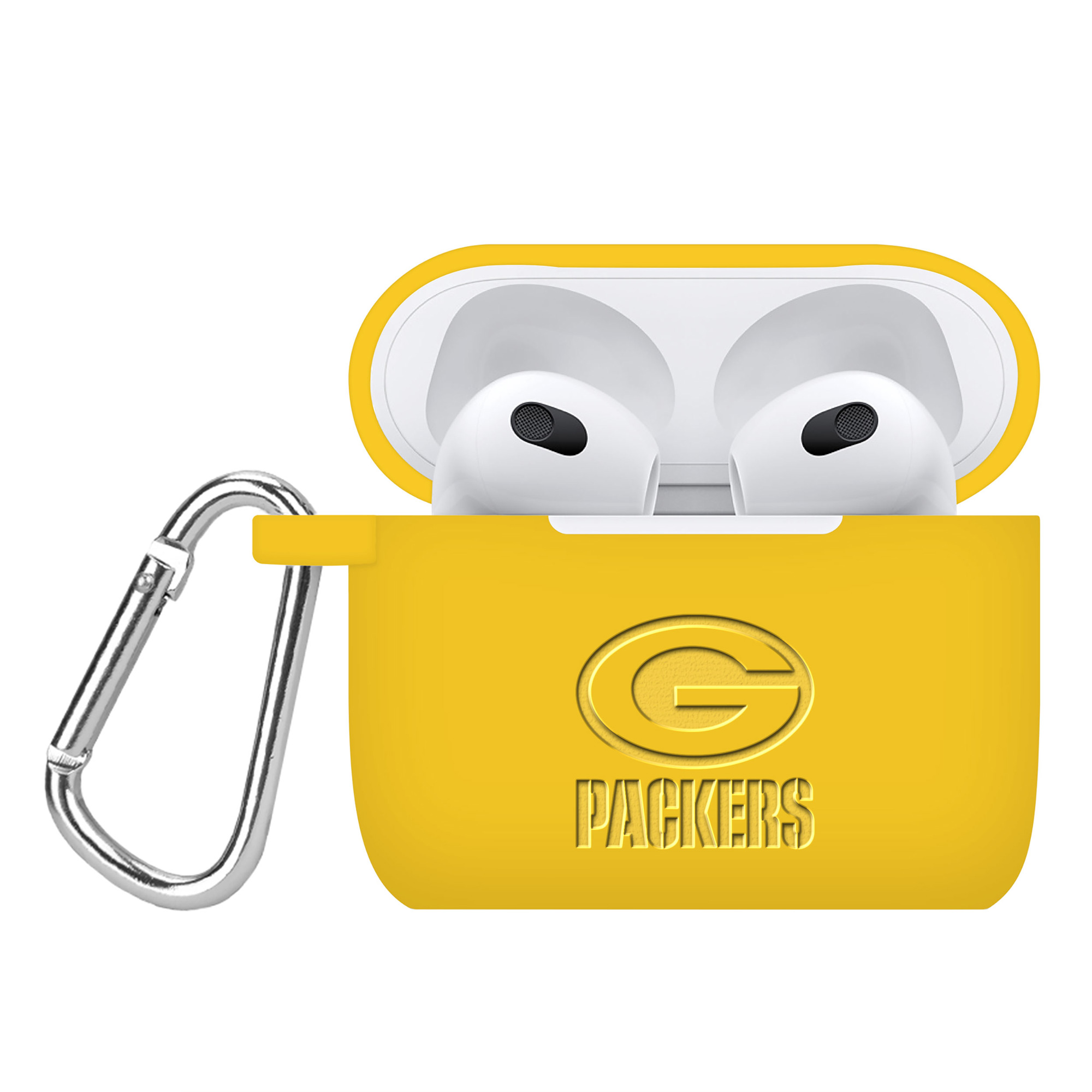 Green Bay Packers Debossed Silicone AirPods Gen Three Case Cover