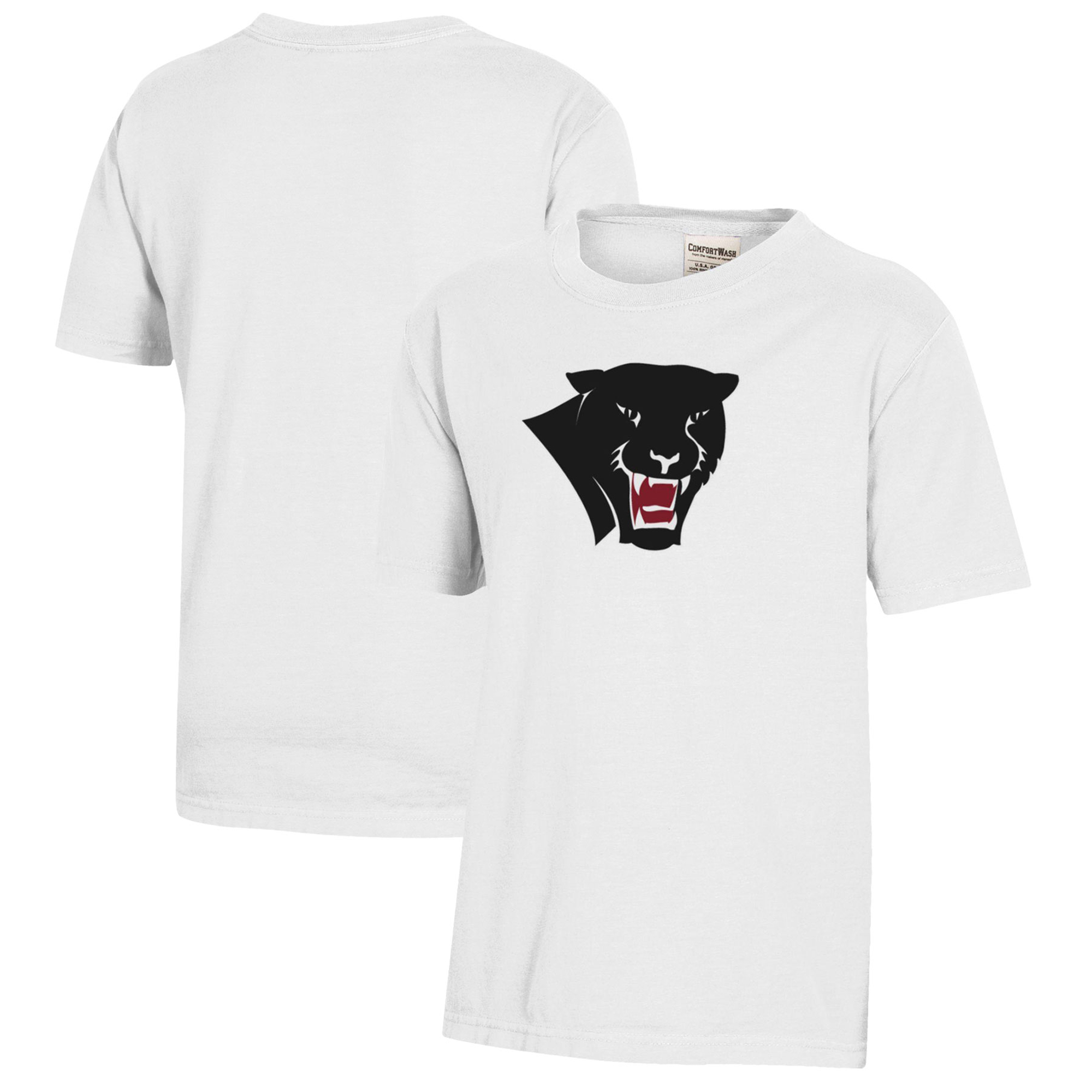 Youth White Florida Tech Panthers Logo Comfort Wash T-Shirt