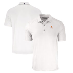 Men's Cutter & Buck White Houston Astros Big & Tall Forge Eco Stretch Recycled Polo