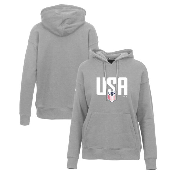 Women's Levelwear  Gray USMNT Podium Mascot Pullover Hoodie