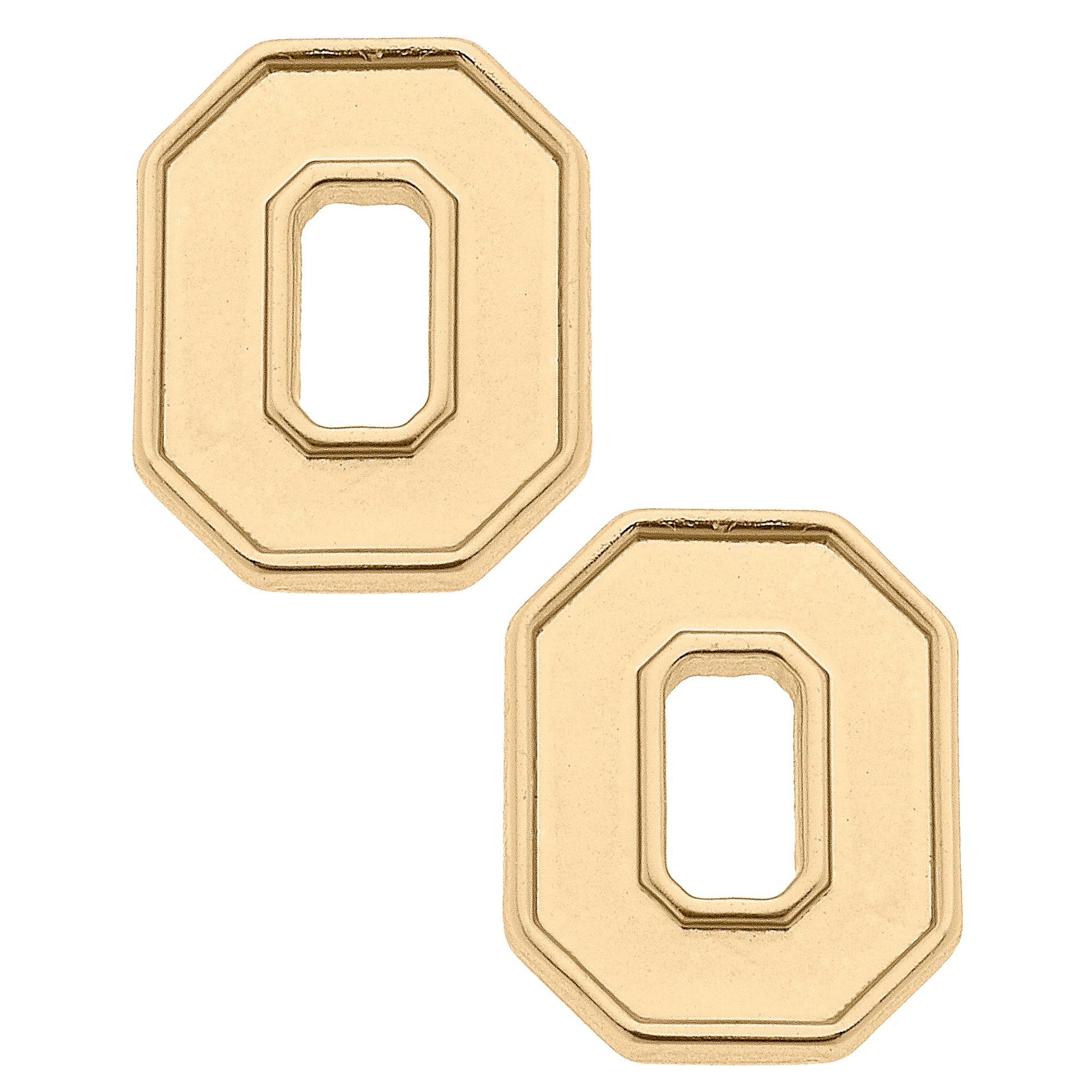 Women's Ohio State Buckeyes 24K Gold Plated Stud Earrings
