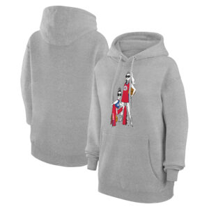 Women's G-III 4Her by Carl Banks Heather Gray LA Clippers Basketball Girls Fleece Pullover Hoodie