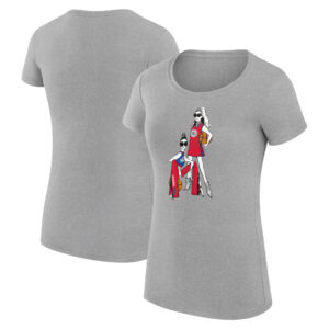 Women's G-III 4Her by Carl Banks Heather Gray LA Clippers Basketball Girls Fitted T-Shirt