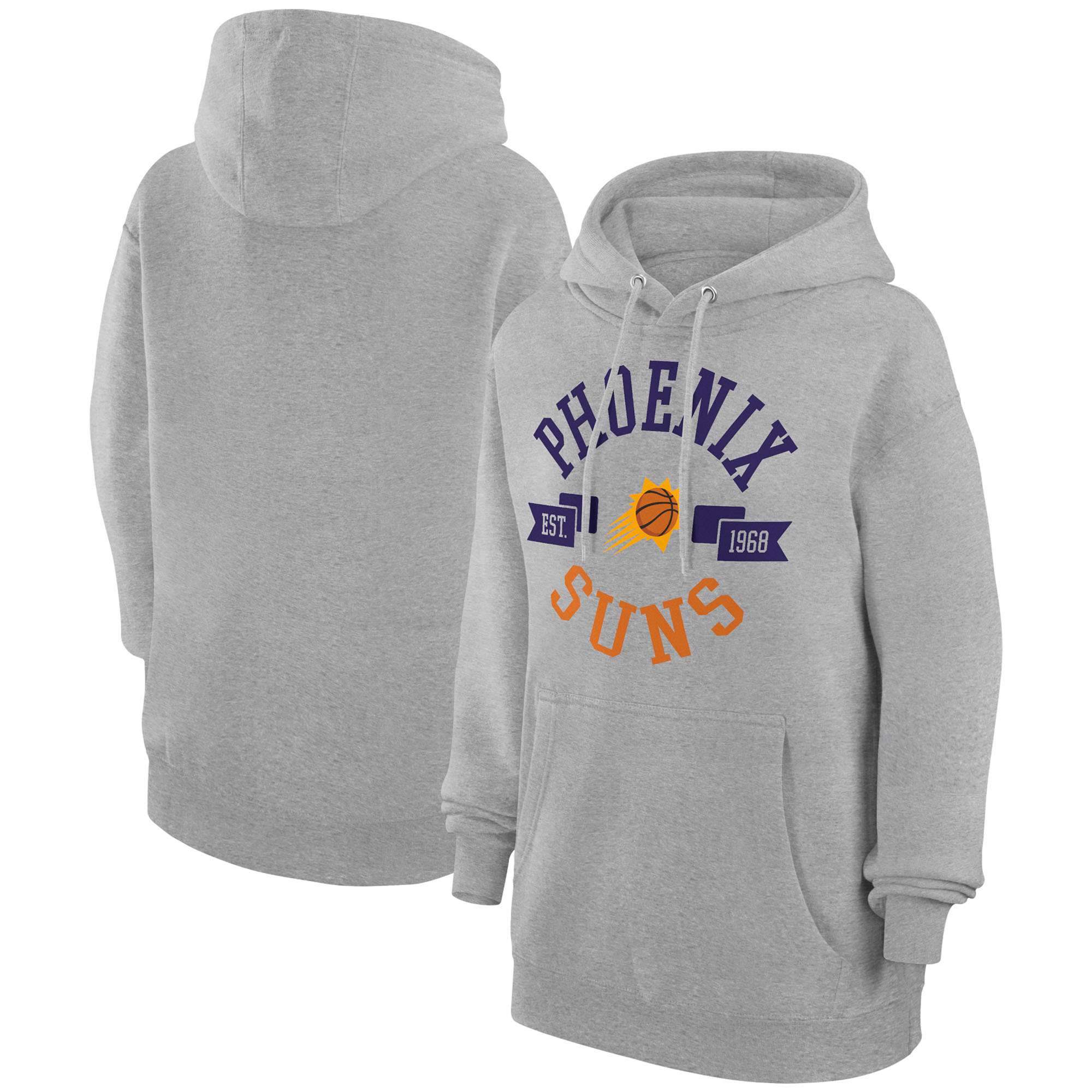 Women's G-III 4Her by Carl Banks Heather Gray Phoenix Suns City Pullover Hoodie