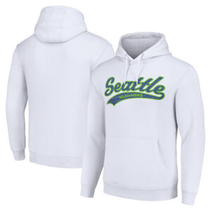 Unisex Starter White Seattle Seahawks Tailsweep Pullover Hoodie