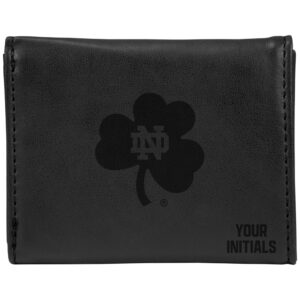 Black Notre Dame Fighting Irish Personalized Trifold Wallet