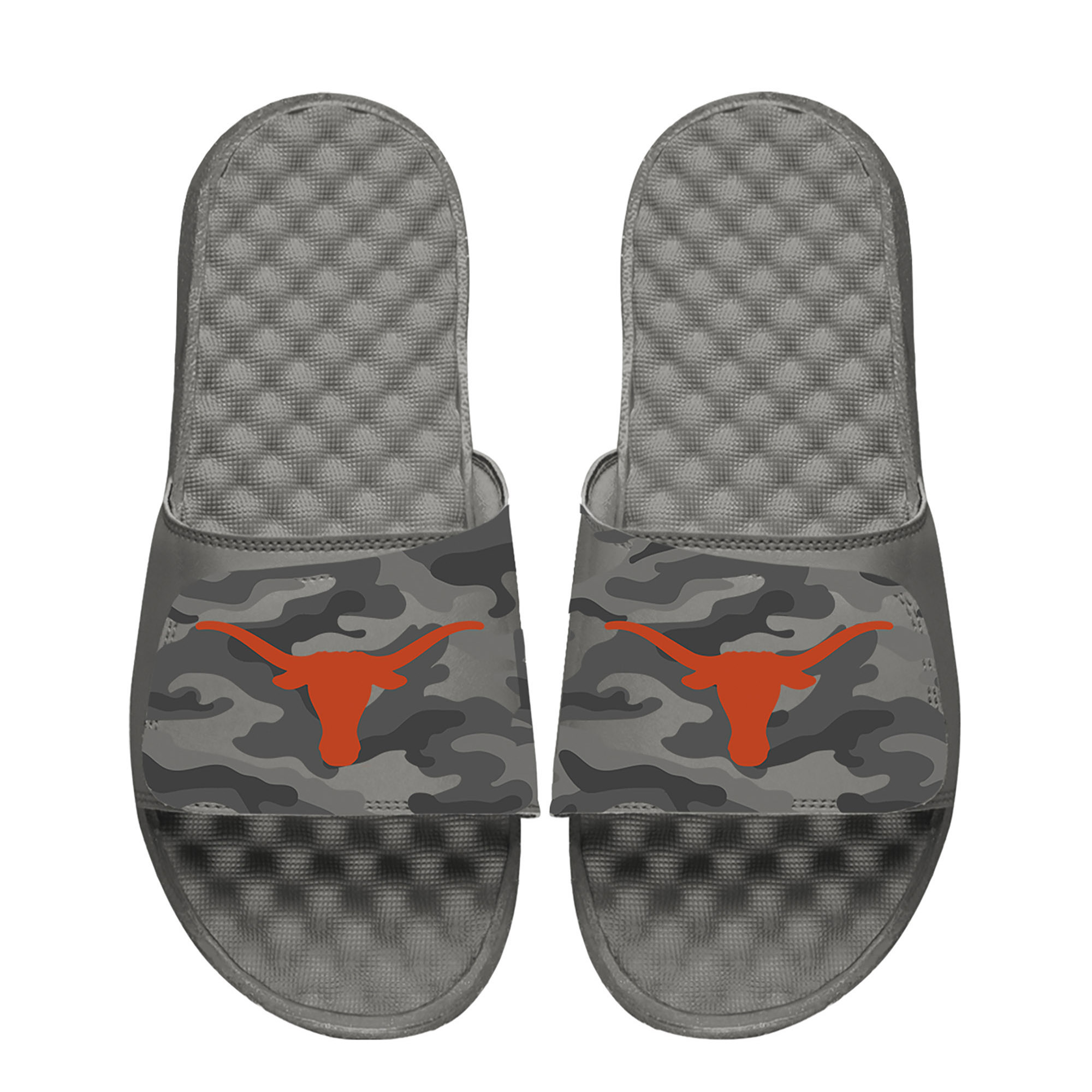 Youth ISlide Gray Texas Longhorns Camo Slide Sandals