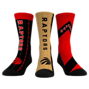 Unisex Rock Em Socks  Toronto Raptors 2023/24 City Edition Ultimate Jersey Three-Pack Crew Socks Set