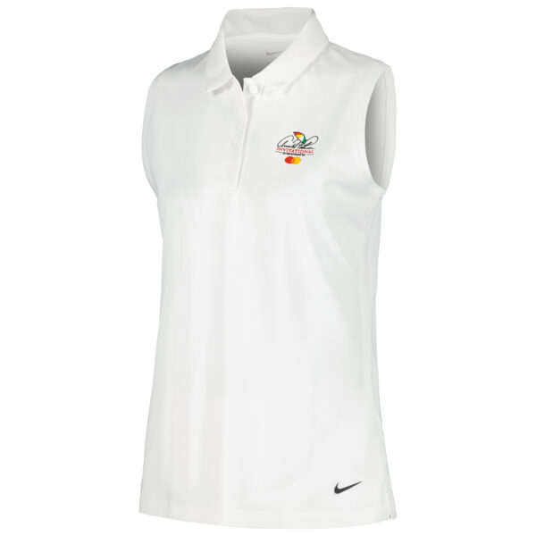Women's Nike White Arnold Palmer Invitational Victory Sleeveless Performance Polo - Image 3