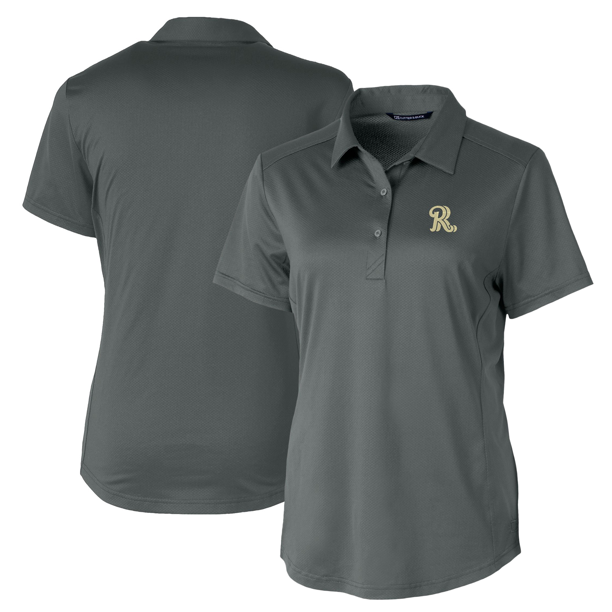 Women's Cutter & Buck Gray Frisco RoughRiders Prospect Textured Stretch Polo - Image 2