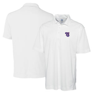 Men's Cutter & Buck White Tennessee Smokies DryTec Genre Textured Solid Polo