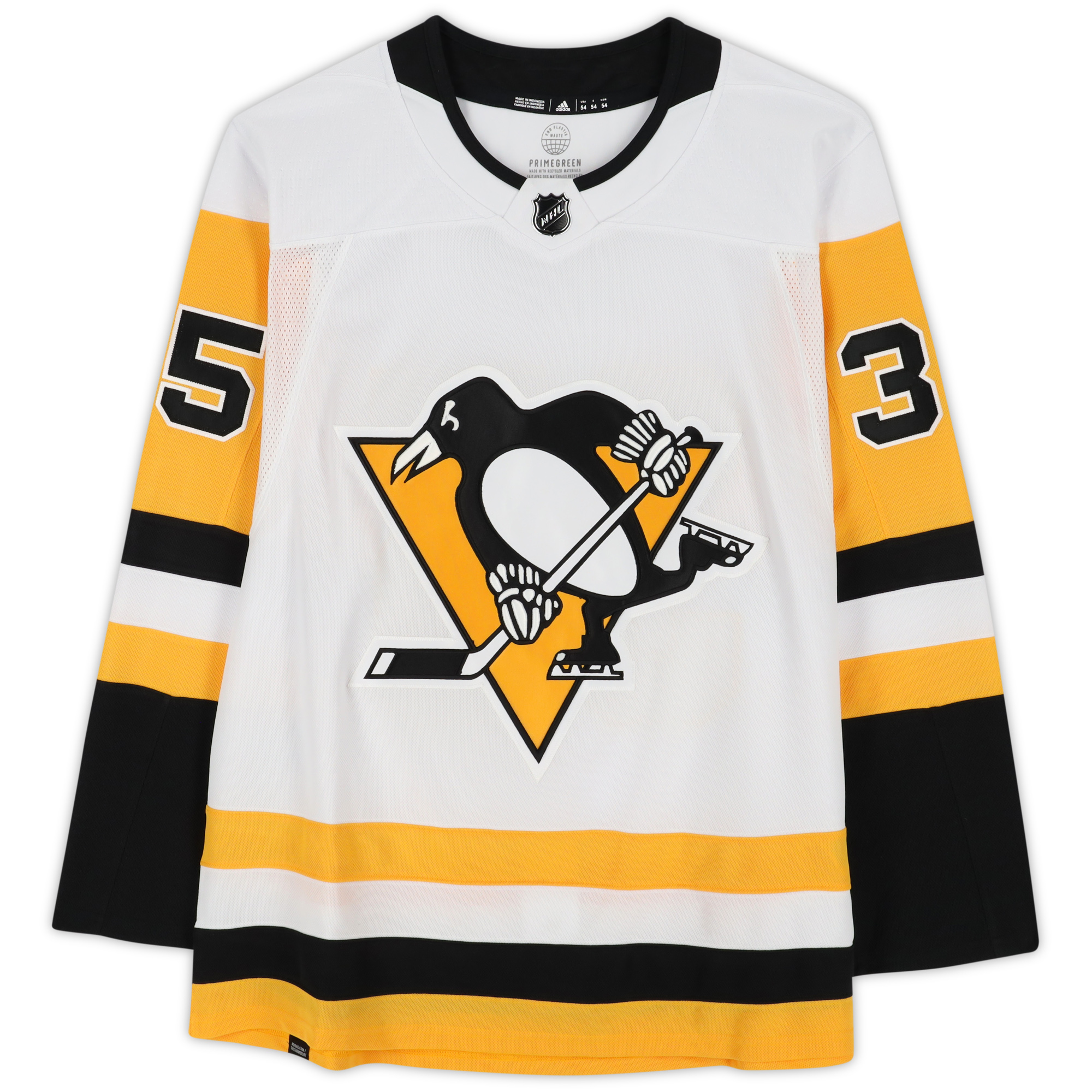 Tristan Jarry Pittsburgh Penguins Autographed White adidas Authentic Jersey with "1st Goalie Goal in Pens History" Inscription - Limited Edition of 23 - Image 4