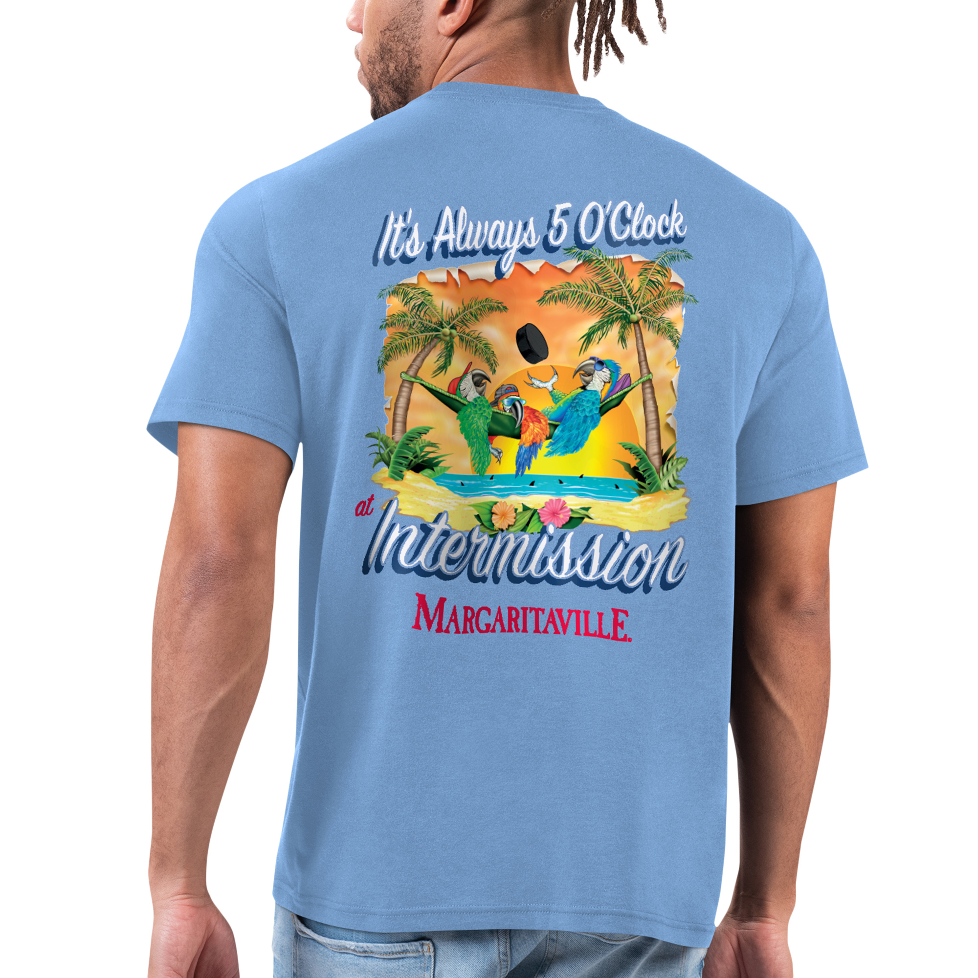 Men's Margaritaville Blue Tampa Bay Lightning T-Shirt - Image 5