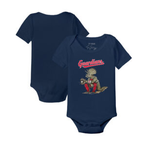 Infant Tiny Turnip Navy Cleveland Guardians Triceratops Bodysuit