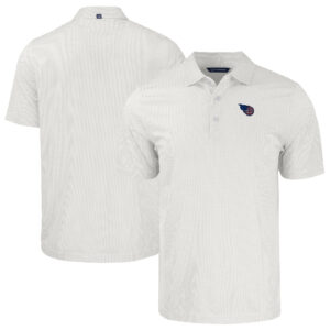 Men's Cutter & Buck White Tennessee Titans Big & Tall Americana Pike Eco Symmetry Print Stretch Recycled Polo