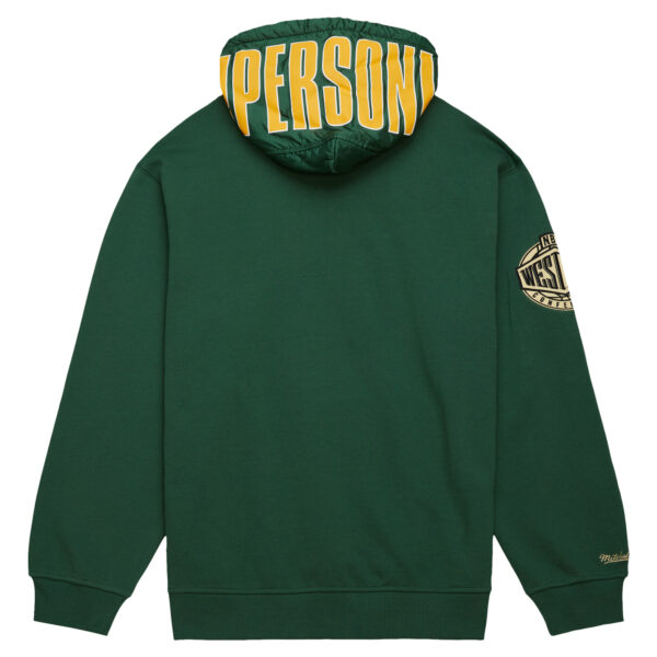 Men's Mitchell & Ness Green Seattle SuperSonics Hardwood Classics Team OG 2.0 Vintage Logo Fleece Pullover Hoodie - Image 9