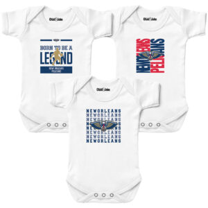 Newborn & Infant Chad & Jake White New Orleans Pelicans 3-Pack Bodysuit Set