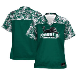 Women's ProSphere  Green Plymouth State Panthers  Camo Football Jersey