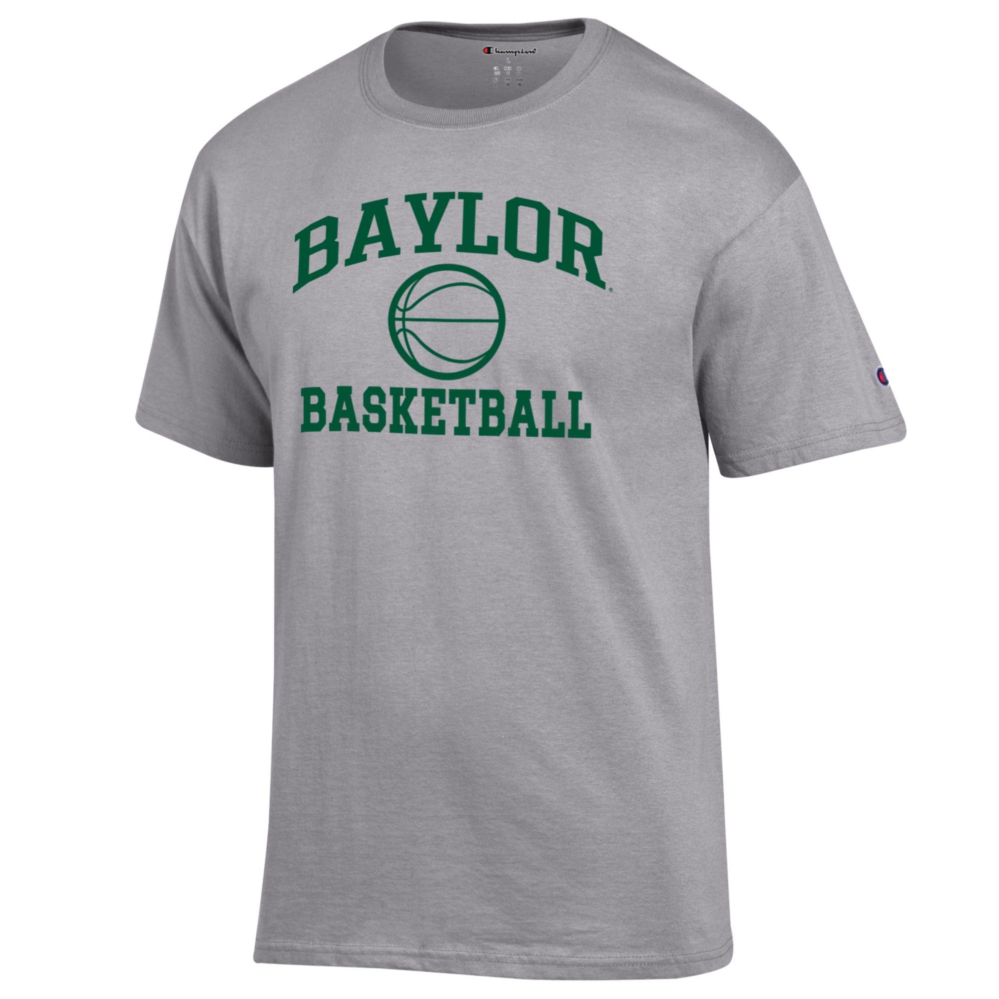Men's Champion Heather Gray Baylor Bears Basketball Icon T-Shirt - Image 6