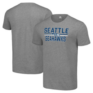 Men's Starter Heather Gray Seattle Seahawks Team Mesh Print Graphic T-Shirt