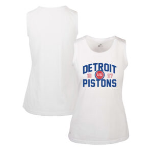 Women's Levelwear White Detroit Pistons Macy Tank Top