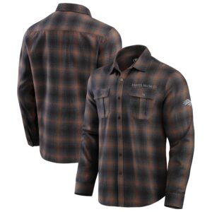 Men's Darius Rucker Collection by Fanatics Tan Denver Broncos Classic Flannel Long Sleeve Button-Up Shirt