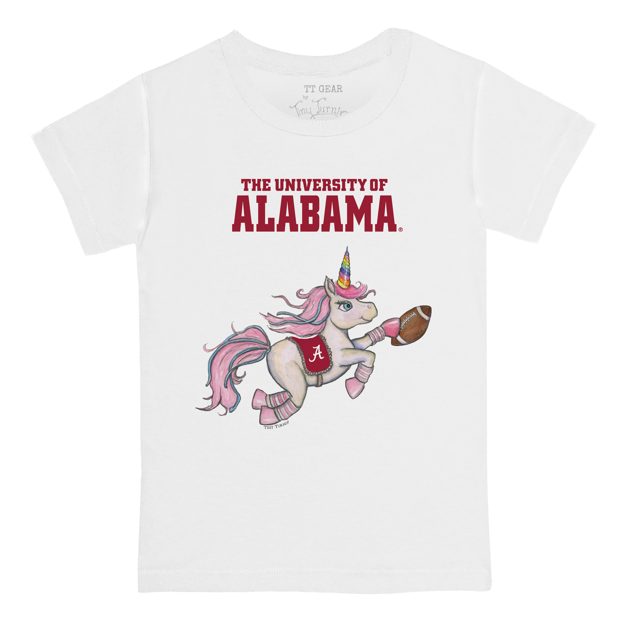 Youth Tiny Turnip White Alabama Crimson Tide Unicorn T-Shirt - Image 6