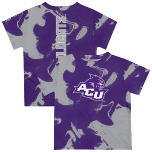 Toddler Vive La Fete Purple/Gray Abilene Christian University Wildcats Marble Print T-Shirt