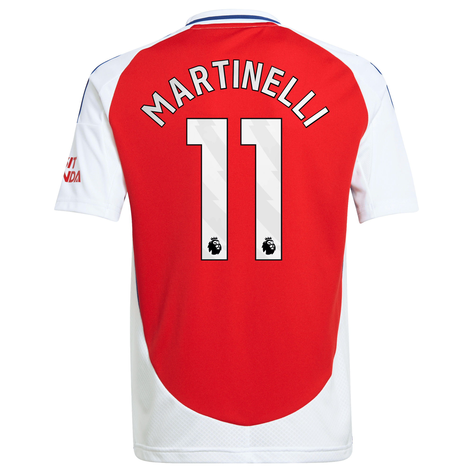 Youth adidas Gabriel Martinelli Red Arsenal 2024/25 Home Replica Player Jersey - Image 7