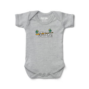 Newborn & Infant Chad & Jake Heather Gray Tulane Green Wave Baseball Logo Bodysuit