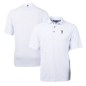 Men's Cutter & Buck White South Florida Bulls DryTec Virtue Eco Pique Tile Print Recycled Polo