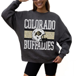 Women's Gameday Couture Charcoal Colorado Buffaloes Premium Fleece Pullover Sweatshirt