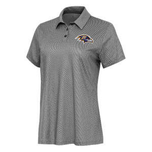 Women's Antigua  White/Black Baltimore Ravens Rings Polo