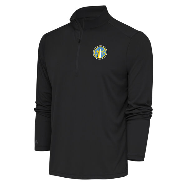 Men's Antigua Charcoal Chicago Sky Tribute Quarter-Zip Jacket