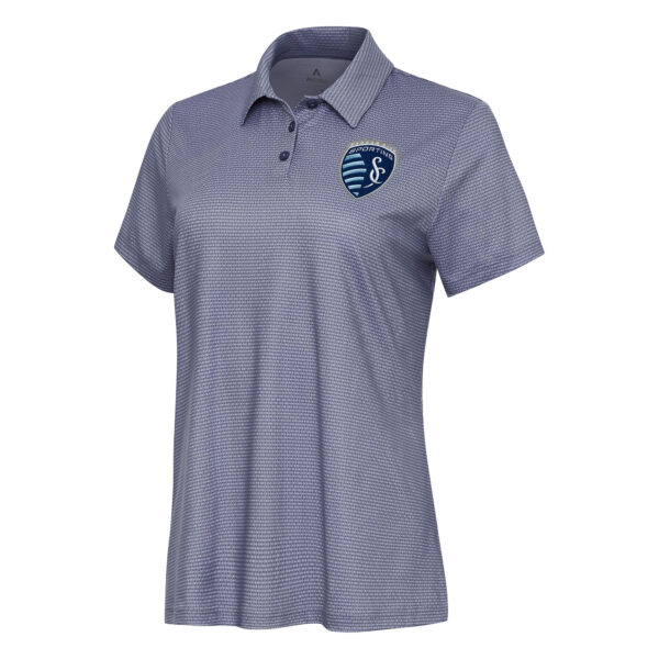 Women's Antigua White/Navy Sporting Kansas City Rings Polo
