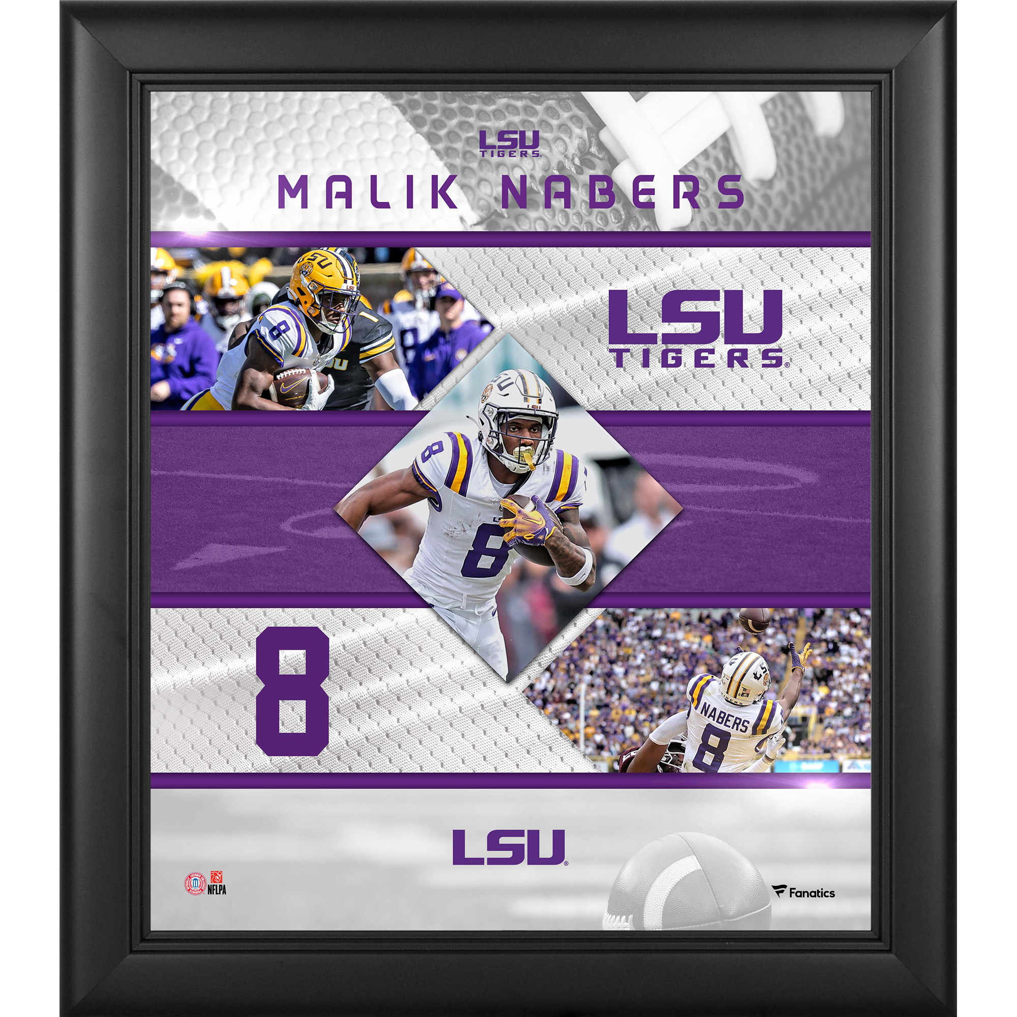 Malik Nabers LSU Tigers Framed 15" x 17" Stitched Stars Collage