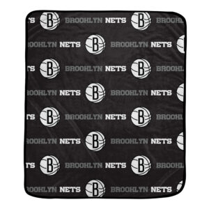 Pegasus Brooklyn Nets 60" x 72" Repeat Logo Wordmark Ultra Soft Blanket