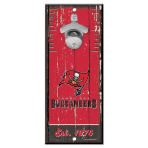 WinCraft Tampa Bay Buccaneers 5" x 11" Bottle Opener Wood Sign