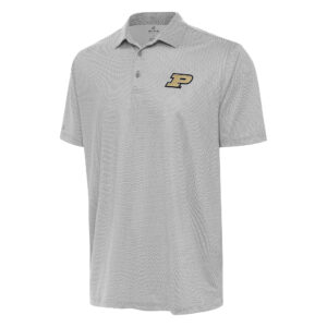 Men's Antigua Gray/White Purdue Boilermakers Rings Polo